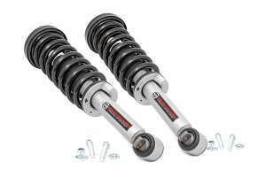 Ford F-150 Leveling Struts - Front - Rough Country - Loaded Strut - Silver - '14-'23 Ford F-150 Leveling Struts - Front - Rough Country - Loaded Strut - Silver - '14-'23